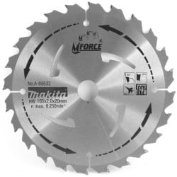 Piła tarczowa 165x24z x20 z widią MFORCE MAKITA