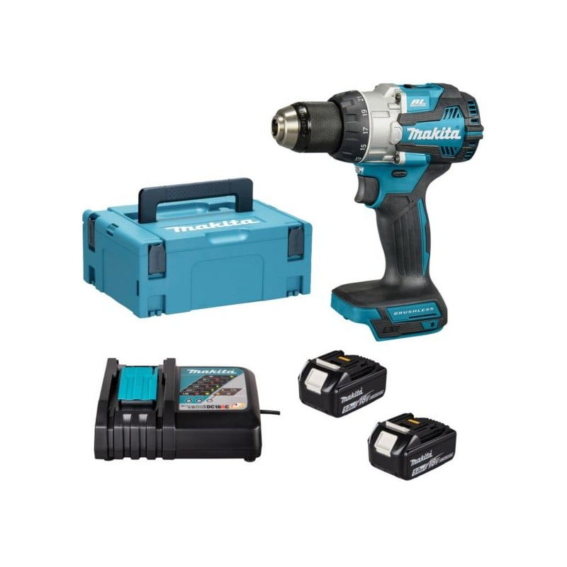 Akumulatorowa wkrętarka udarowa Makita DHP489RTJ LXT 18V 2x5Ah BL 73Nm 2 biegi hamulec walizka