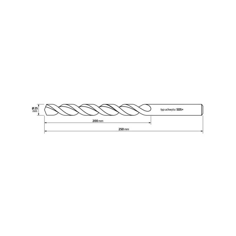 Wiertło Hikoki 783281 25x250 SDS+ 4ostr 4spir bet
