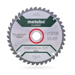 Piła tarczowa 216x40z x30 z widią Metabo