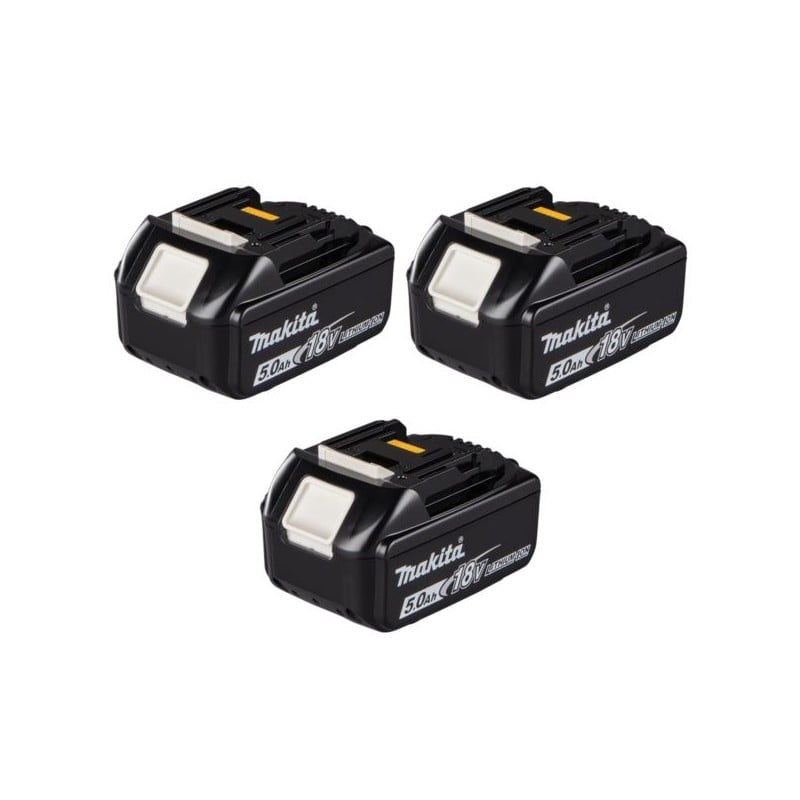 COMBO Makita DLX3157TJ: wkrętarka DDF486, młotowiertarka DHR243, szlifierka kątowa DGA506 + 3x5Ah, ładowarka + 2 walizki MakPac