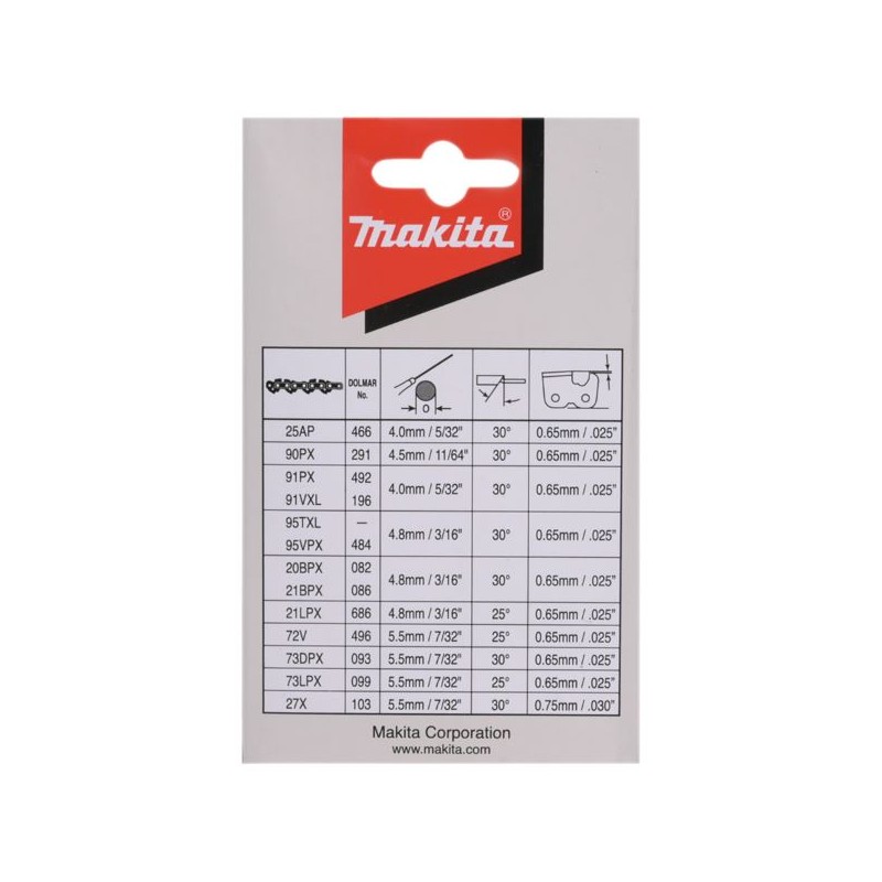 Łańcuch tnący 35cm 14", 3/8" 1,3mm Makita 191H11-5
