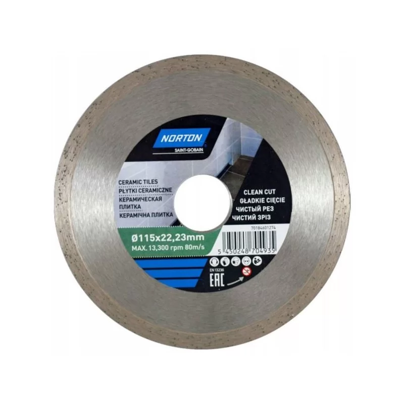 Tarcza diamentowa Norton VULCAN CERAMIC TILES pełna 115