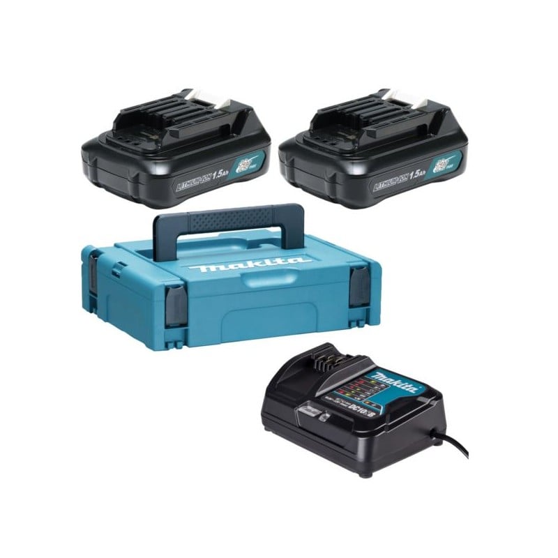 Zestaw zasilający Makita 197652-7 CXT 12V 2x1,5Ah BL1016 + ładowarka DC10SB + walizka MakPac 1