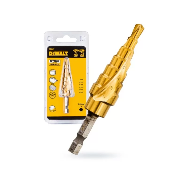 Wiertło stopniowe DeWALT DT5027 metal 6-18mm hex