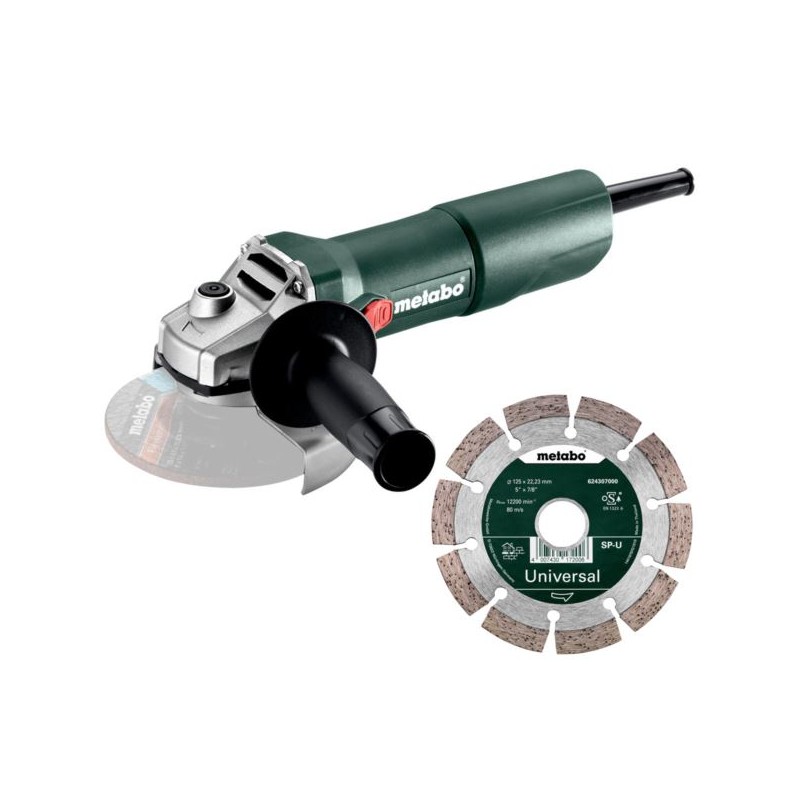 Szlifierka 125mm 750W Metabo W 750-125 SET +tarcza