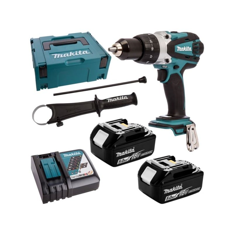Wkrętarka udarowa Makita DHP458RTJ LXT 18V 91Nm 2x5Ah MakPac