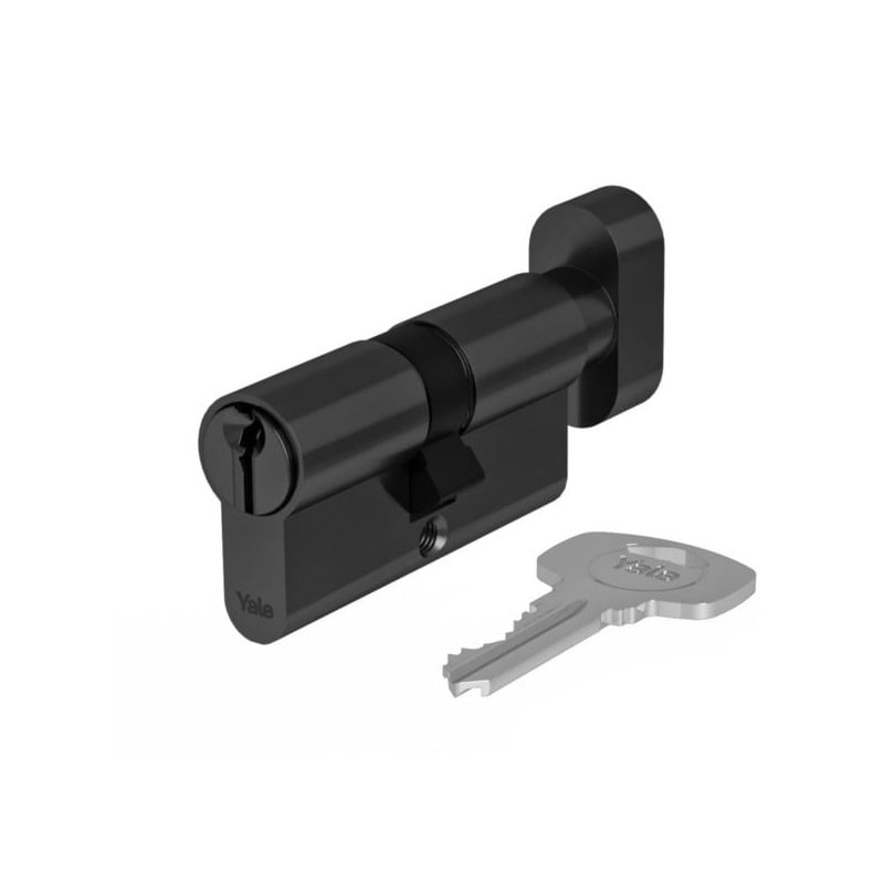 Wkładka z gałką do drzwi zamka 80G/40 czarna, Yale Assa Abloy