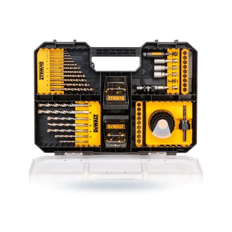Zestaw 100 bitów wierteł nasadek DEWALT DT70620T