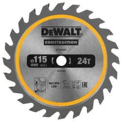 Piła tarczowa 115x24z x 9,5 z widią DeWalt DT2042