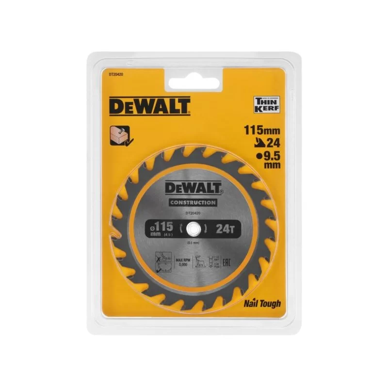Piła tarczowa 115x24z x 9,5 z widią DeWalt DT2042