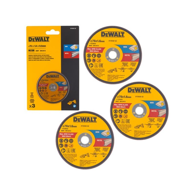 3x Tarcza do metalu 75x1,6mm DCS438 DeWALT DT20592