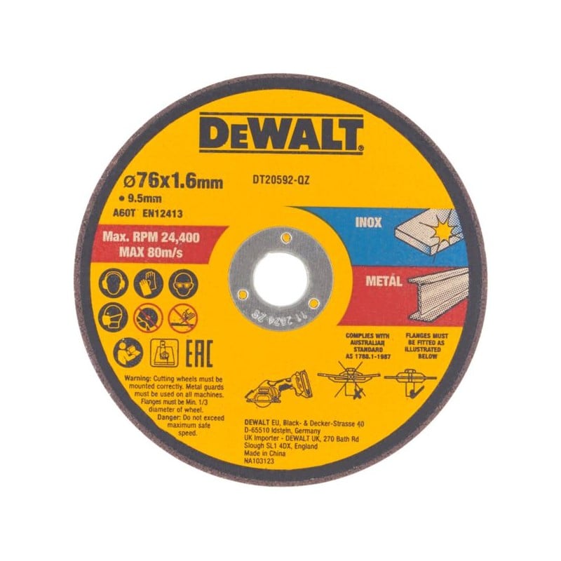 3x Tarcza do metalu 75x1,6mm DCS438 DeWALT DT20592