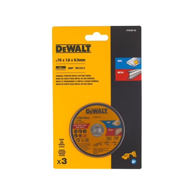 3x Tarcza do metalu 75x1,6mm DCS438 DeWALT DT20592