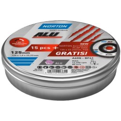 15 tarcza do aluminium 125x1mm Norton + lamelka