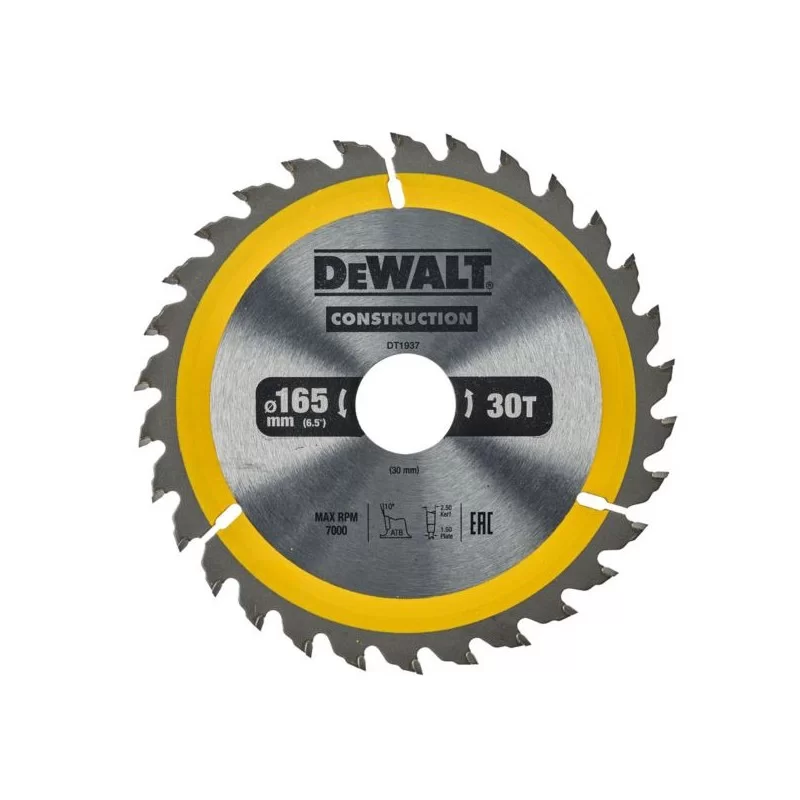 Piła tarczowa do drewna DeWALT DT1937 165x30mm 30T z widią
