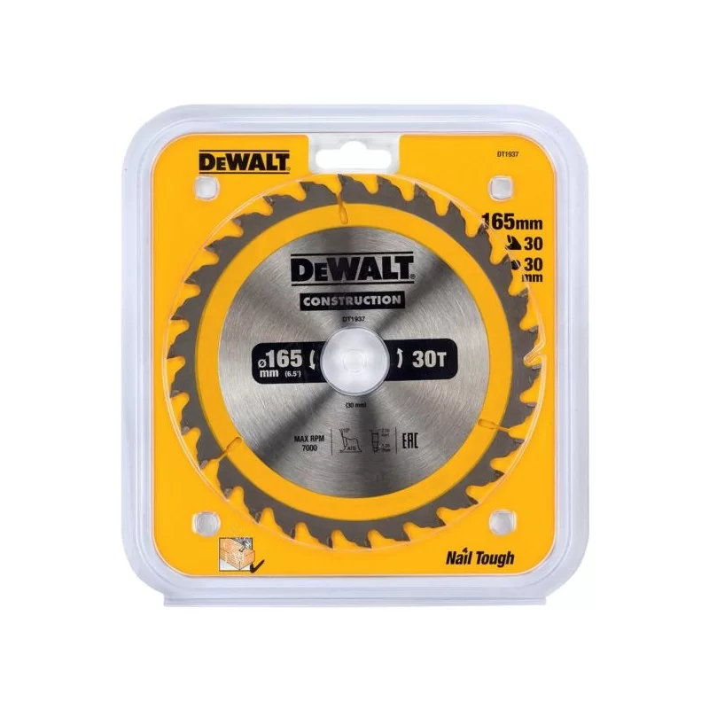 Piła tarczowa do drewna DeWALT DT1937 165x30mm 30T z widią