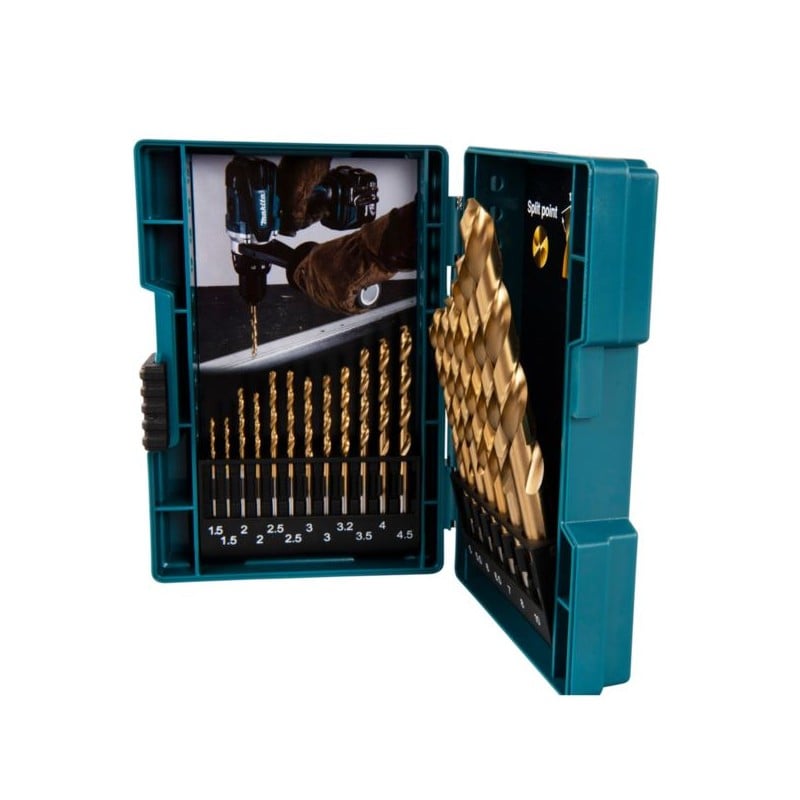 Zestaw wierteł do metalu Makita B-67795 HSS TIN 1,5-10mm 19 sztuk