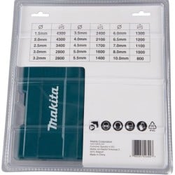 Zestaw wierteł do metalu Makita B-67795 HSS TIN 1,5-10mm 19 sztuk