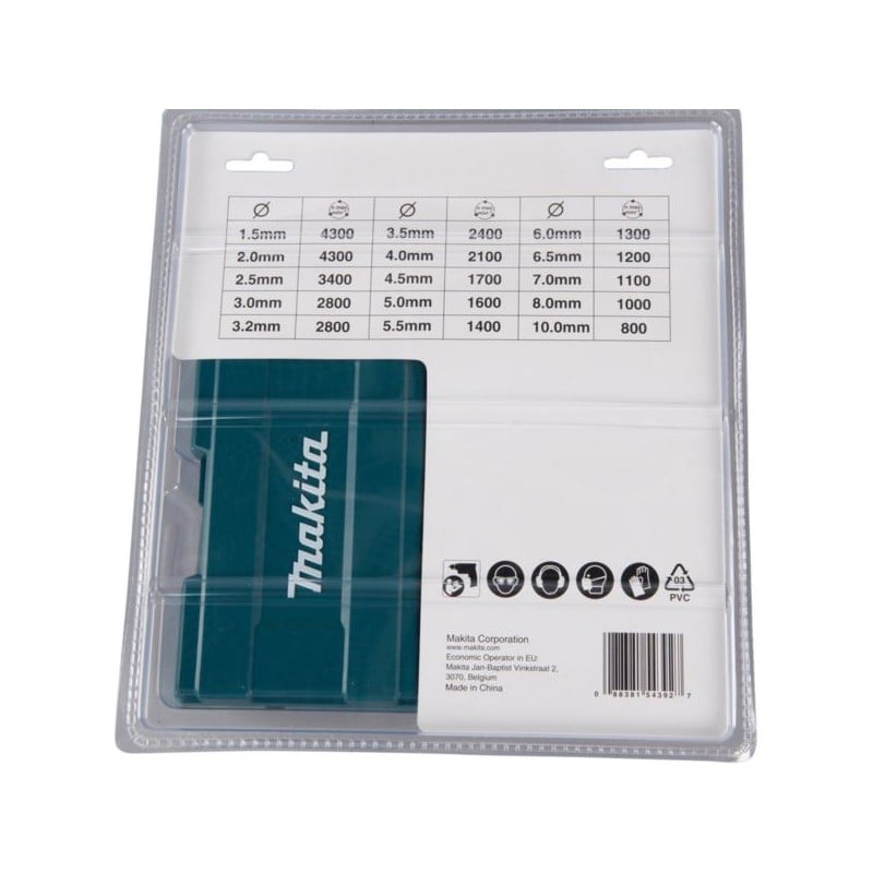Zestaw wierteł do metalu Makita B-67795 HSS TIN 1,5-10mm 19 sztuk