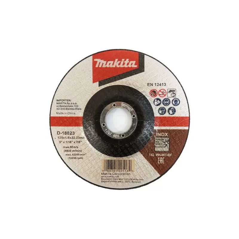 Tarcza do cięcia metalu Makita D-18823 125x1,6mm INOX