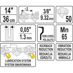 ŁAŃCUCH TNĄCY DO PILARKI 14" 3/8"