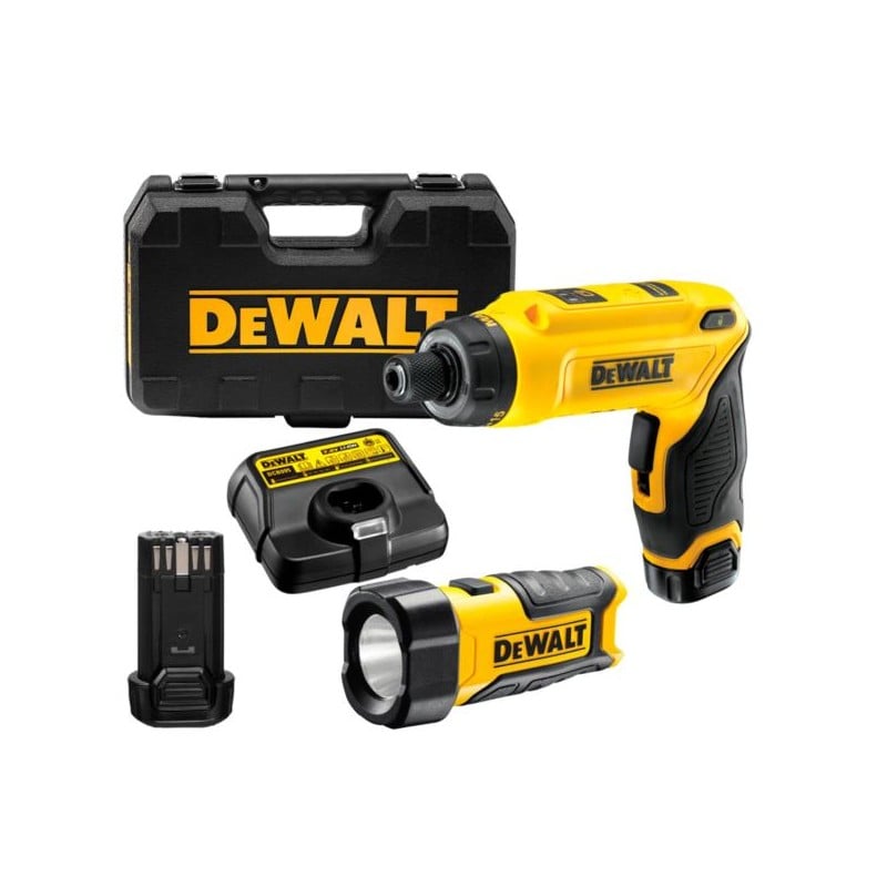 Wkrętak żyroskopowy DeWALT DCF680G2F + latarka DCL023N 7,2V 2x1Ah walizka