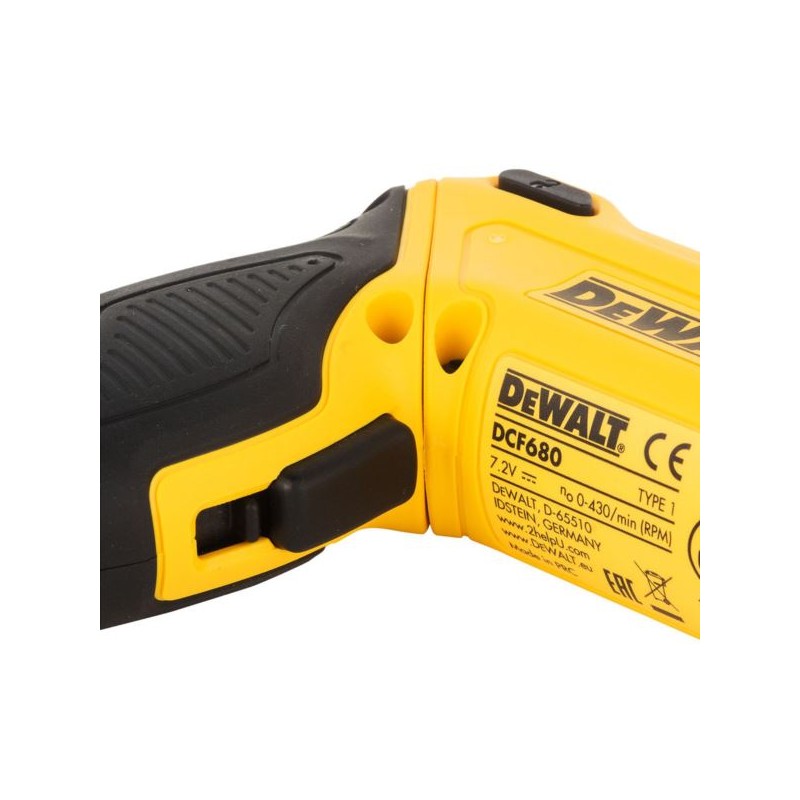 Wkrętak żyroskopowy DeWALT DCF680G2F + latarka DCL023N 7,2V 2x1Ah walizka