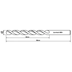 Wiertło bet. 5,5x110 SDS+ 4-ostrz 4-spiral Hikoki