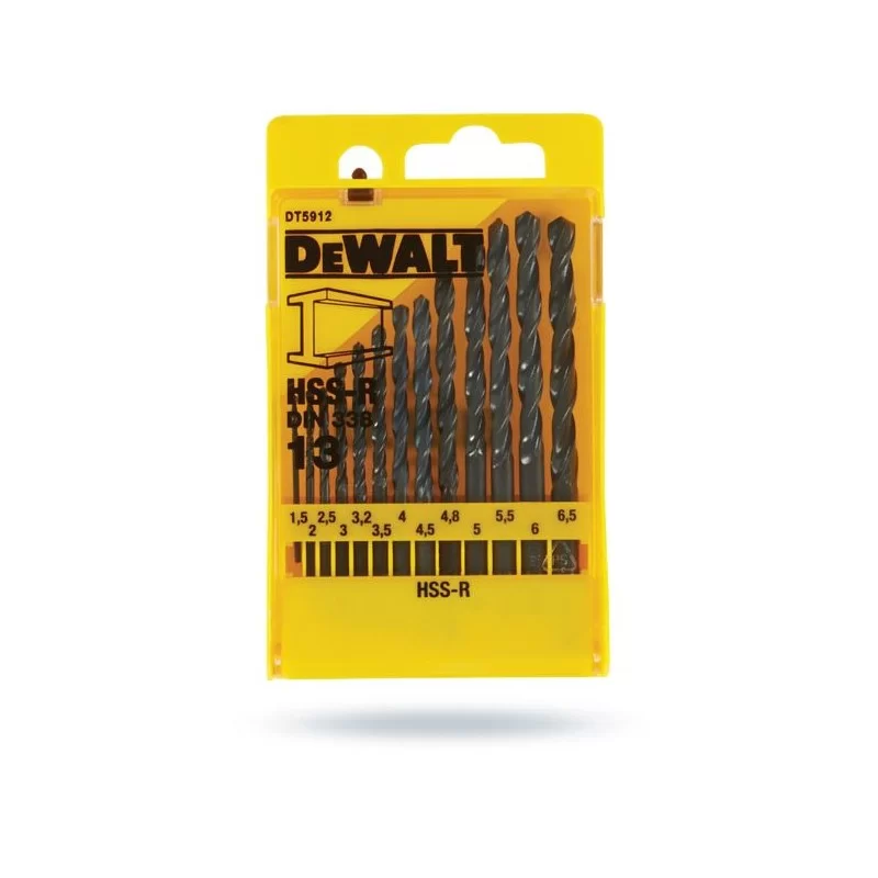 Zestaw 13 wierteł DEWALT DT5912 do metalu HSS-R