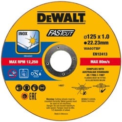 100 tarcz 125x1mm do metalu INOX DeWALT DT20540