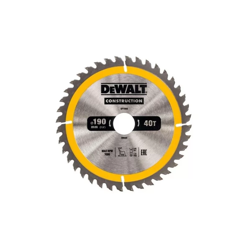 Piła tarczowa DEWALT DT1945 190x40zx30 z widią