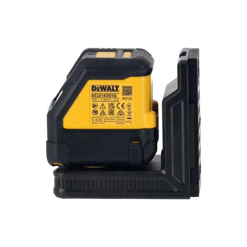 Laser krzyżowy DeWALT DCLE14201GB USB-C zielony samopoziomujący 45m torba