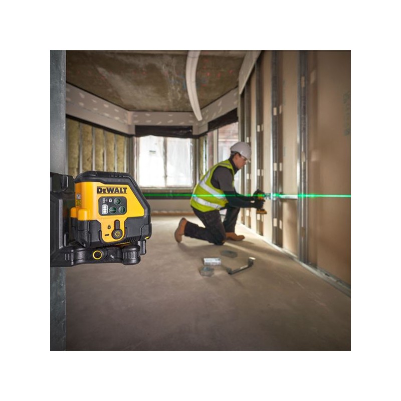 Laser krzyżowy DeWALT DCLE14201GB USB-C zielony samopoziomujący 45m torba
