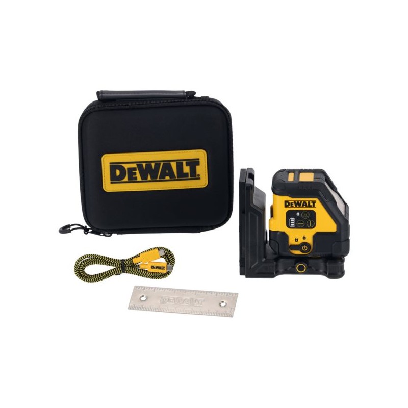 Laser krzyżowy DeWALT DCLE14201RB USB-C czerwony samopoziomujący 30m torba