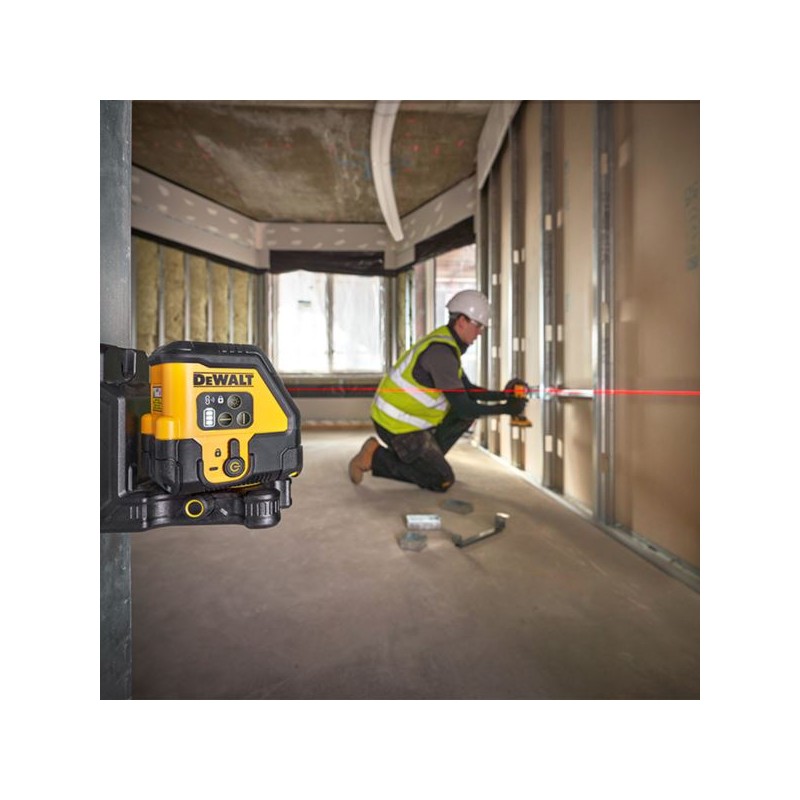 Laser krzyżowy DeWALT DCLE14201RB USB-C czerwony samopoziomujący 30m torba