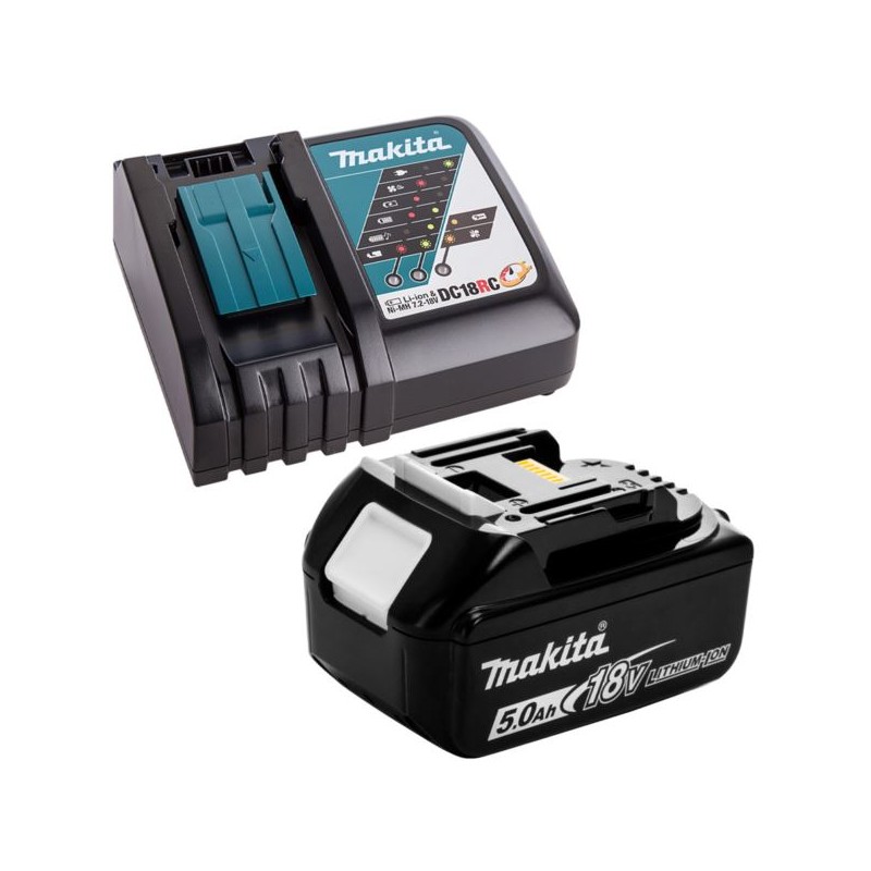 Smarownica akumulatorowa 18V body karton Makita DGP180Z + ładowarka + akumulator 1x5Ah BL1850B