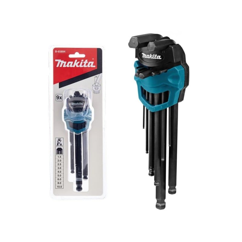 Zestaw 9 kluczy imbusowych 1,5-10mm Makita B-65894