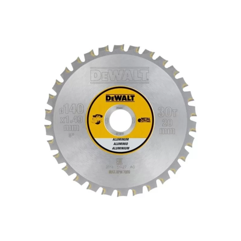 Tarcza 140x30T 20mm DEWALT DT1910 do aluminium