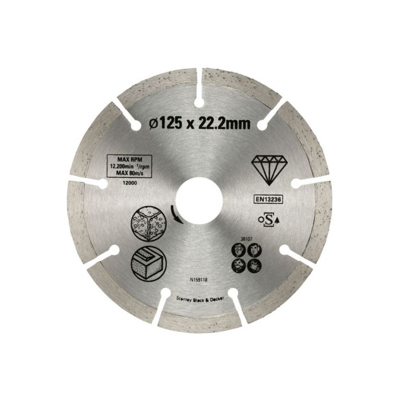 Tarcza diamentowa segmentowa STANLEY FATMAX 125mm STA38107-XJ
