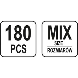 Zestaw przelotek gumowych Yato YT-06878 180 sztuk