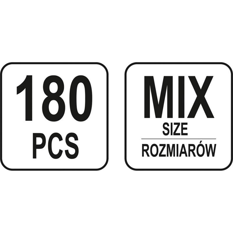 Zestaw przelotek gumowych Yato YT-06878 180 sztuk