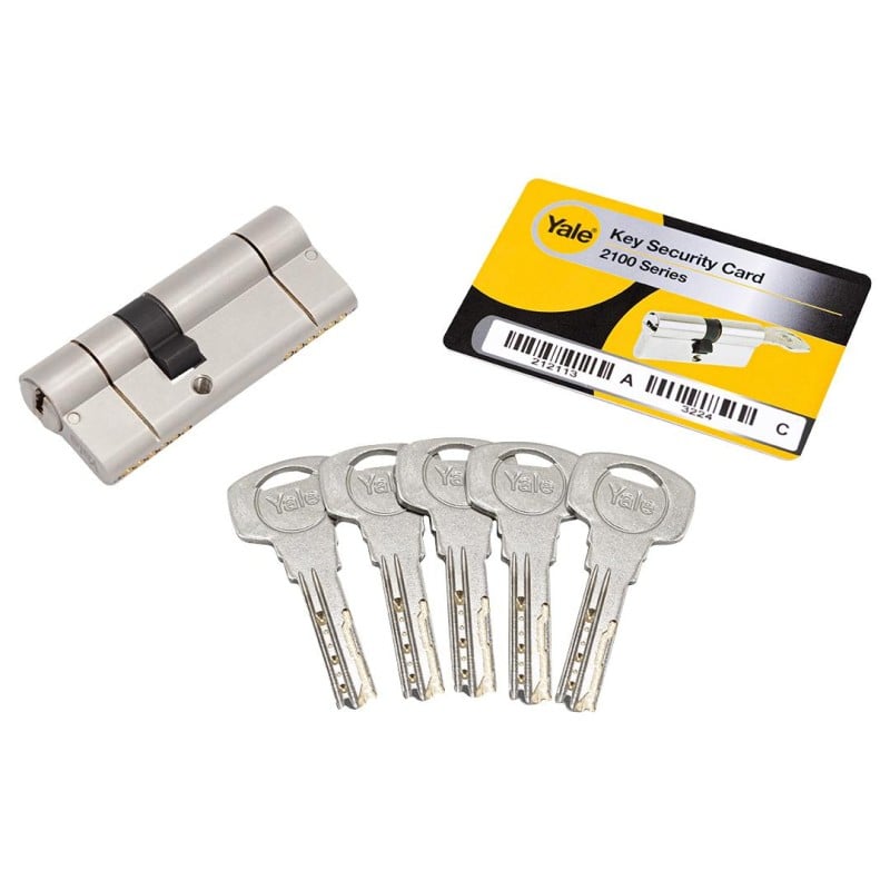 Wkładka Assa Abloy Yale 2100 35/35 Maximum Security, nikiel, ATEST – klasa 6D