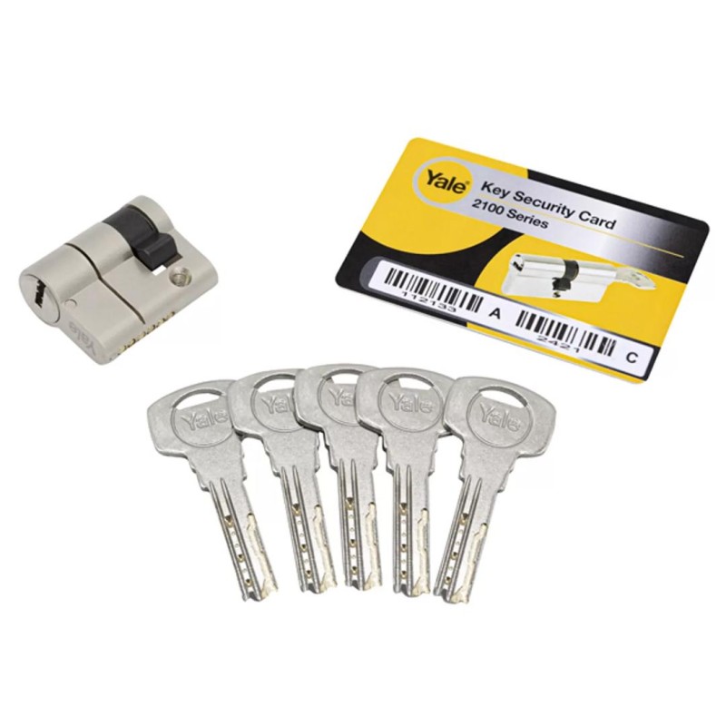Półwkładka Assa Abloy Yale 2100 35/10 Maximum Security, nikiel – klasa 6D