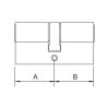 Półwkładka Assa Abloy Yale 2100 35/10 Maximum Security, nikiel – klasa 6D