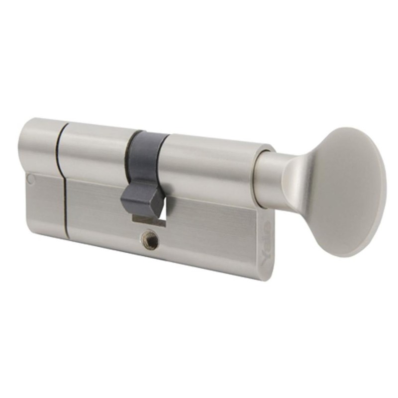 Wkładka z gałką Assa Abloy Yale 2100 55G/35, nikiel, Atest, klasa 6D