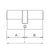 Półwkładka do drzwi zamka 80/10 nikiel, Yale Assa Abloy