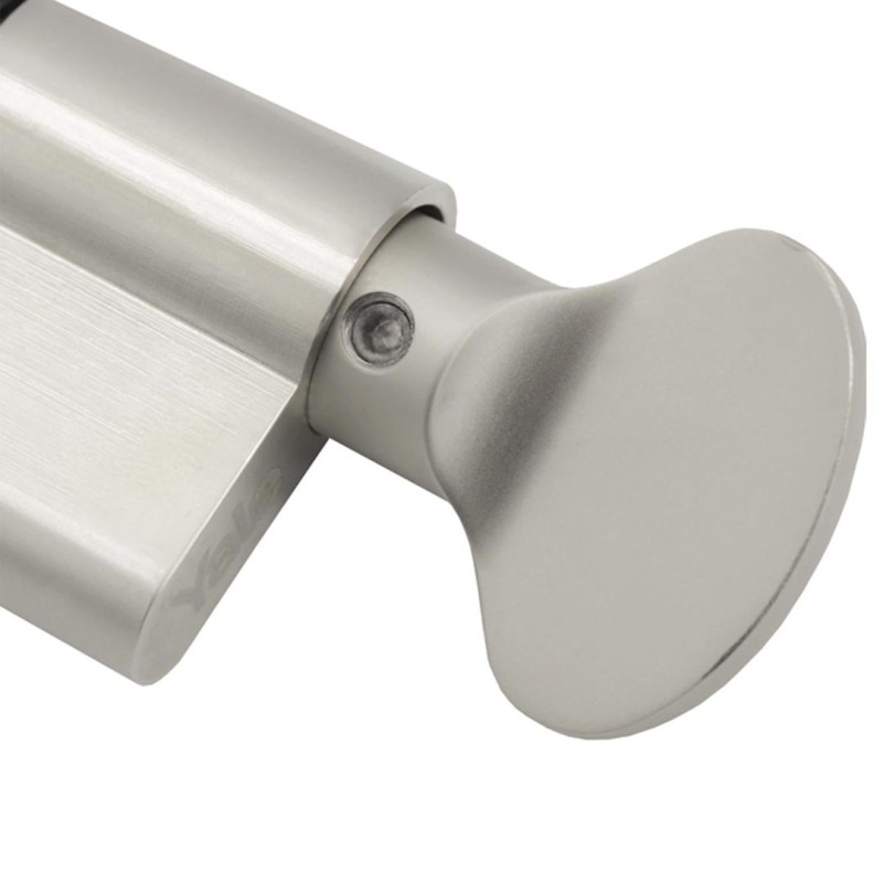 Wkładka z gałką Assa Abloy Yale 2100 40G/30, nikiel, Atest, klasa 6D