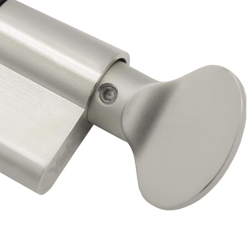 Wkładka z gałką Assa Abloy Yale 2100 30G/30, nikiel, Atest, klasa 6D