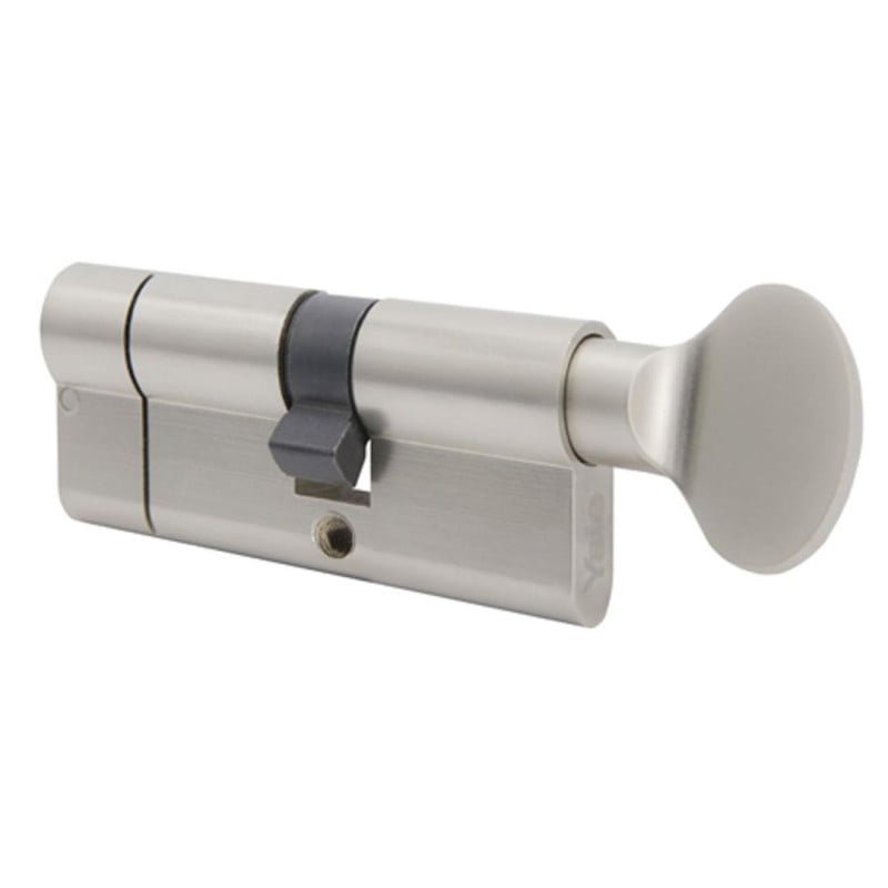 Wkładka z gałką Assa Abloy Yale 2100 30G/30, nikiel, Atest, klasa 6D